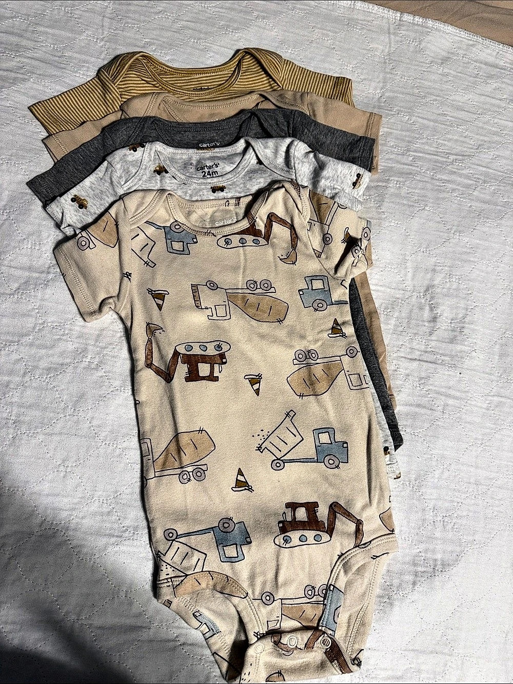 Carter's Construction Print Bodysuit Bundle Baby 24M Set